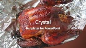  Presentation with rice - Audience pleasing presentation theme consisting of rice stuffing in aluminum foil backdrop and a tawny brown colored foreground