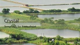  Presentation with china plastics - PPT theme consisting of rice terrace landscape in china background and a seafoam green colored foreground