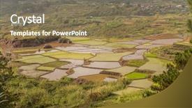  Presentation with philippines culture rice terraces - Presentation design featuring rice terraces in banaue philippines background and a violet colored foreground