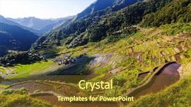  Presentation with rice terraces - Audience pleasing slide deck consisting of rice terraces in the philippines backdrop and a tawny brown colored foreground