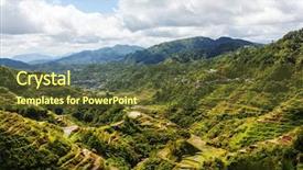  Presentation with philippines culture rice terraces - Colorful slide deck enhanced with rice terraces in the philippines backdrop and a tawny brown colored foreground