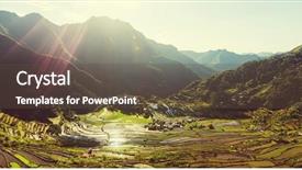  Presentation with philippines culture rice terraces - Amazing slide set having rice terraces in the philippines backdrop and a tawny brown colored foreground