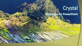  Presentation with philippines culture rice terraces - Audience pleasing slide deck consisting of rice terraces in the philippines backdrop and a ocean colored foreground