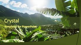  Presentation with philippines culture rice terraces - Slide set enhanced with rice terraces in the philippines background and a tawny brown colored foreground