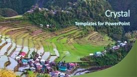  Presentation with philippines - Presentation design with rice terraces in the philippines background and a ocean colored foreground