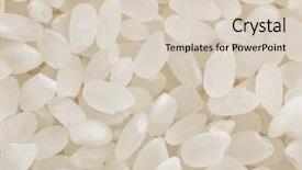  Presentation with sushi - Slides having rice used for sushi uncooked high magnification background and a lemonade colored foreground