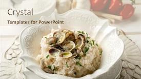  Presentation with clam - Cool new presentation theme with rice with clam backdrop and a lemonade colored foreground