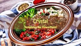  Presentation with lentils - Presentation theme consisting of rice with lentils and vegetables background and a tawny brown colored foreground