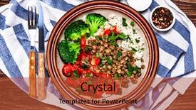  Presentation with lentils - Slide set enhanced with rice with lentils and vegetables background and a  colored foreground