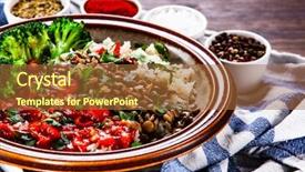  Presentation with lentils - Amazing presentation design having rice with lentils and vegetables backdrop and a  colored foreground