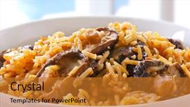  Presentation with healthy eating - Amazing presentation design having rice with shitake mushrooms this backdrop and a gold colored foreground