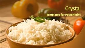  Presentation with rice - Beautiful PPT theme featuring rice backdrop and a tawny brown colored foreground