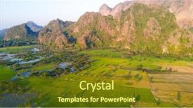  Presentation with mountain view california - Theme featuring ricefield - aerial view of mountain landscape background and a  colored foreground