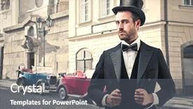  Presentation with rich - Presentation consisting of rich businessman in elegant clothes background and a dark gray colored foreground