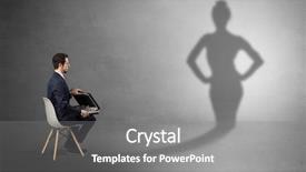  Presentation with rich - Theme with rich businessman staying and offering background and a gray colored foreground