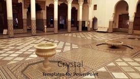  Presentation with rich - Audience pleasing PPT theme consisting of rich-decorated-interior-of-marrakech backdrop and a coral colored foreground