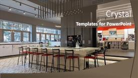  Presentation with rich - Cool new slide deck with rich-interior-of-premium-luxury backdrop and a tawny brown colored foreground