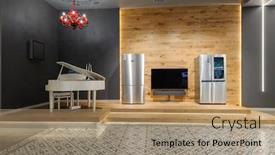  Presentation with ant - Presentation theme featuring rich-interior-of-premium-luxury background and a coral colored foreground