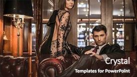  Presentation with rich man - Amazing PPT layouts having rich man - elegant well-dressed couple in luxury backdrop and a wine colored foreground