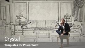  Presentation with rich man - PPT layouts having rich man in a luxury background and a gray colored foreground