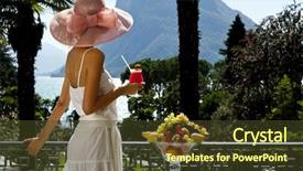  Presentation with arabic woman beautiful muslim face - Presentation theme consisting of rich people - portrait of beautiful woman background and a tawny brown colored foreground