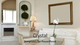  Presentation with apartment - Beautiful PPT theme featuring rich picture - interior luxury apartment comfortable suite backdrop and a light gray colored foreground