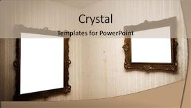  Presentation with rich - Cool new presentation theme with rich picture - old ornamented frames on retro backdrop and a mint green colored foreground