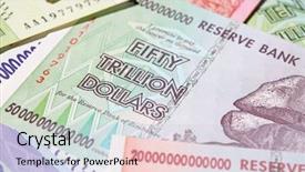  Presentation with european union banknotes and coins - Slide deck featuring rich poor - banknotes of zimbabwe after hyperinflation background and a lemonade colored foreground