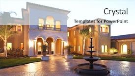  Presentation with new home - Beautiful presentation theme featuring rich real estate - huge new luxury home backdrop and a white colored foreground