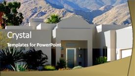  Presentation with rich - Amazing PPT theme having rich real estate - image of a beautiful modern backdrop and a gray colored foreground