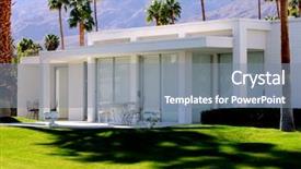  Presentation with rich - Slides with rich real estate - image of beautiful home background and a gray colored foreground