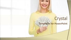  Presentation with rich - Cool new slides with rich real estate - money finances and people concept backdrop and a  colored foreground