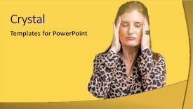  Presentation with rich - Beautiful PPT theme featuring rich woman wearing leopard dress backdrop and a  colored foreground