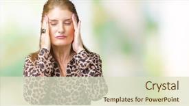  Presentation with rich - PPT theme consisting of rich woman wearing leopard dress background and a soft green colored foreground