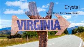  Presentation with virginia - Cool new slide deck with richmond va - virginia wooden sign with agriculture backdrop and a  colored foreground