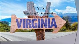  Presentation with virginia - Presentation design consisting of richmond va - virginia wooden sign with highway background and a  colored foreground