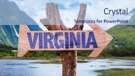  Presentation with virginia - Presentation featuring richmond va - virginia wooden sign with mountains background and a  colored foreground