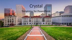  Presentation with virginia - Amazing slide set having richmond virginia usa downtown cityscape backdrop and a teal colored foreground