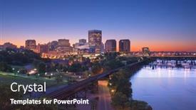  Presentation with virginia - Presentation featuring richmond-virginia-usa-downtown-skyline background and a wine colored foreground