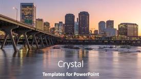  Presentation with virginia - Presentation theme consisting of richmond-virginia-usa-downtown-skyline background and a gray colored foreground