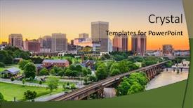  Presentation with virginia - Colorful PPT theme enhanced with richmond virginia usa downtown skyline backdrop and a lemonade colored foreground