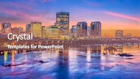  Presentation with virginia - Cool new theme with richmond virginia usa downtown skyline backdrop and a coral colored foreground