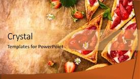  Presentation with puff pastry - Theme featuring ricotta cheese in triangles shape background and a yellow colored foreground