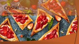 Presentation with puff pastry - Presentation theme featuring ricotta cheese in triangles shape background and a red colored foreground