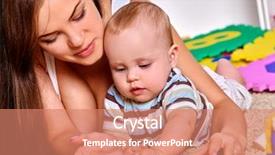  Presentation with 2nd birthday for baby boy - Presentation design with riddle - kid baby boy lying background and a coral colored foreground