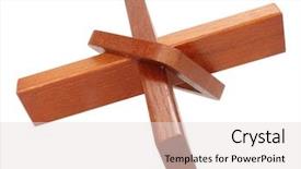  Presentation with teaser - Presentation design enhanced with riddles - wooden cross brain teaser puzzle background and a lemonade colored foreground