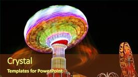  Presentation with fair - PPT theme enhanced with ride at a county fair background and a tawny brown colored foreground