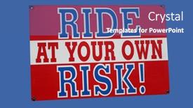  Presentation with risk - Amazing presentation theme having ride-at-your-own-risk backdrop and a ocean colored foreground