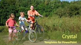  Presentation with indian mother son - Beautiful slides featuring ride bikes outside the city backdrop and a  colored foreground