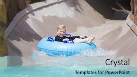  Presentation with water - Presentation featuring ride down a water slide background and a light blue colored foreground